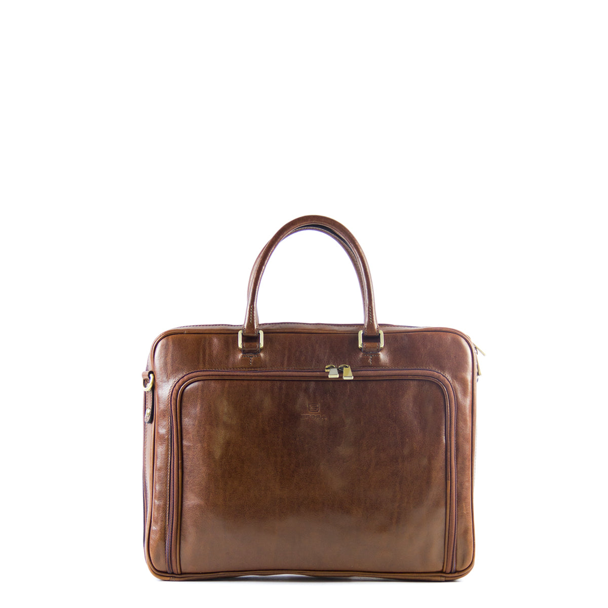 Efora men's zipper briefcase ( Brown 4549-BR )