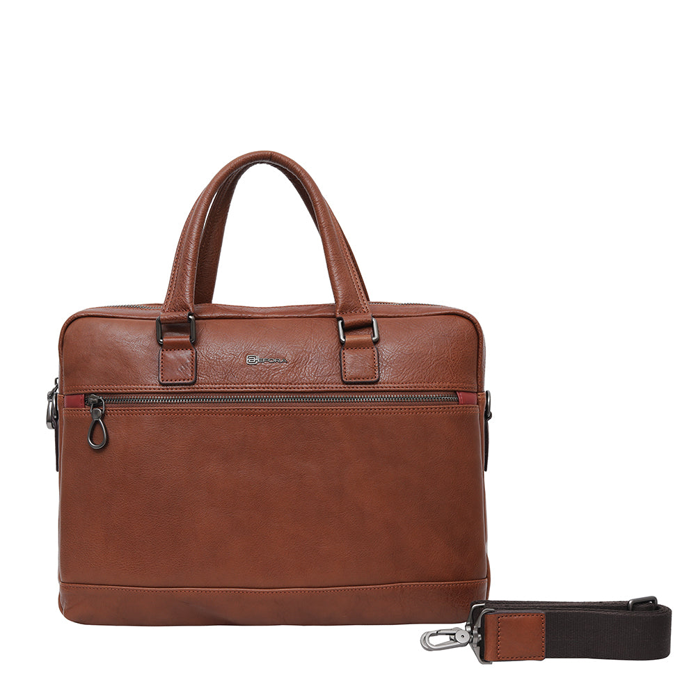 Efora 99619-6-( BR - BL ) men's zipper briefcase