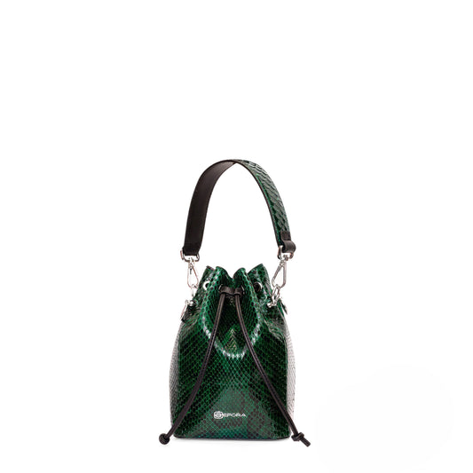 Efora Women's Handbag ( Glossy Dark Green 1808-GRE )